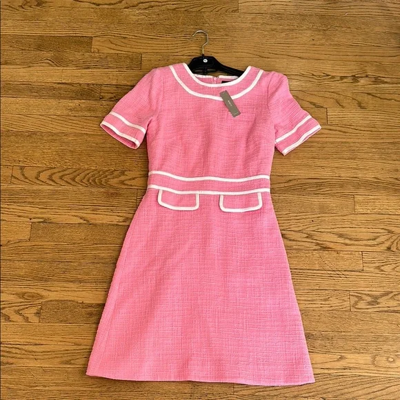 NWT JCrew Pink Tweed Dress - Picture 1 of 2